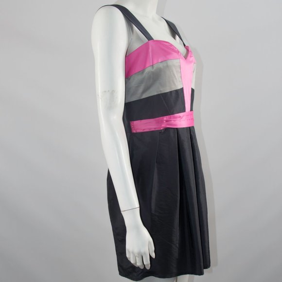 LIPSY London Colorblock Dress Coctail Sz 14 Medium New - Picture 3 of 5
